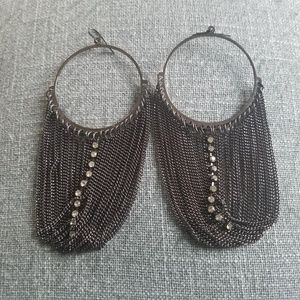 Express Pewter Chain Earings